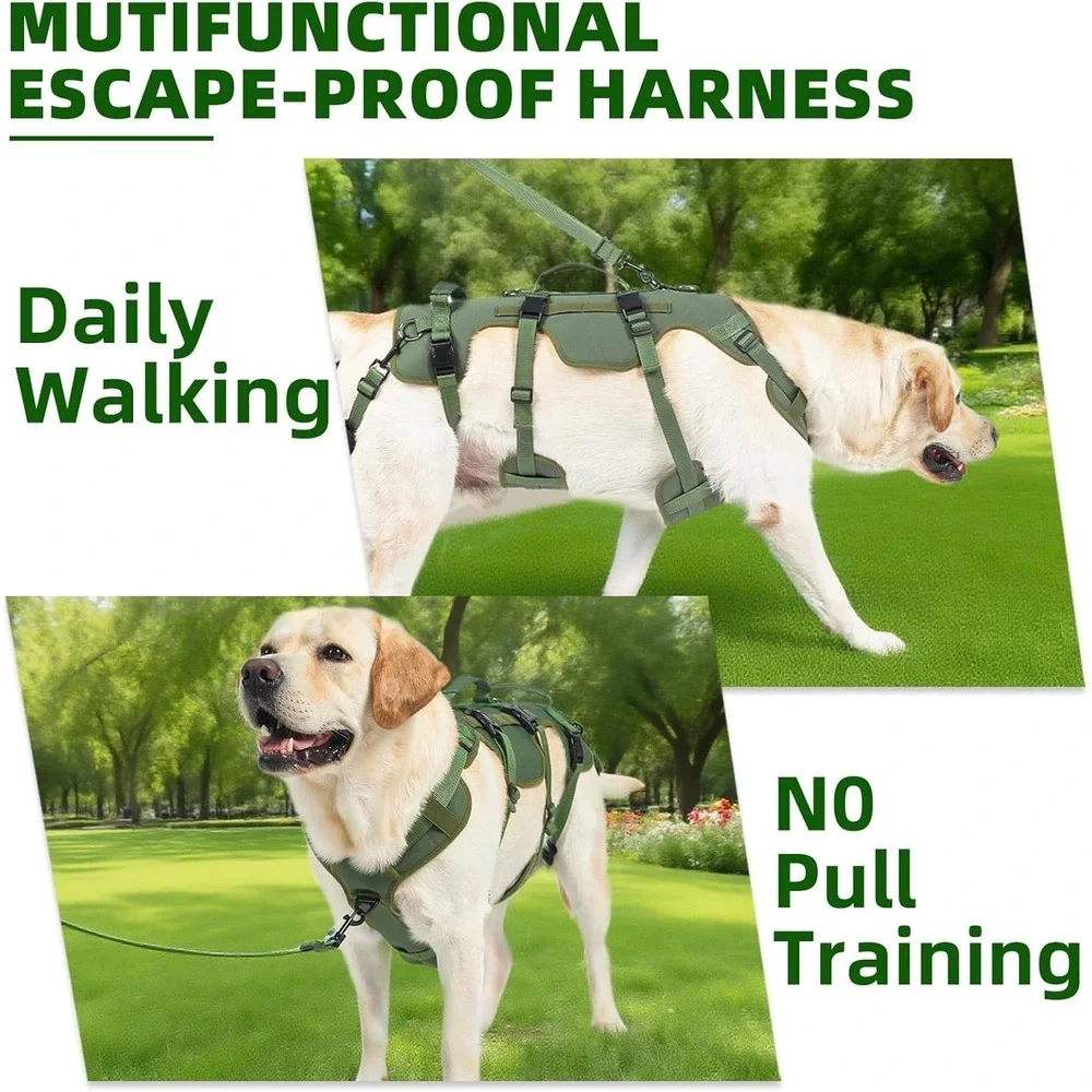 Dog Lift Harness Large Green PUPTECK‎ Support Sling for Rear Leg Injury Help